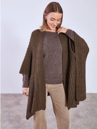 ζακέτα με χοντρή πλέξη ...