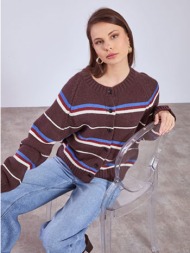 ζακέτα πλεκτή με ρίγες ...