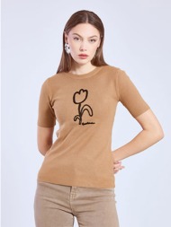 πουλόβερ με λουλούδι wt7906.4536+4