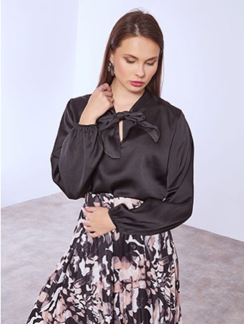 μπλούζα σατέν με δέσιμο sq8011.4863+1 σε προσφορά