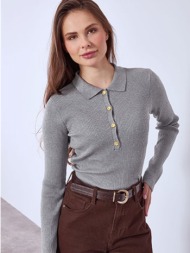 πουλόβερ ριπ με γιακά ...