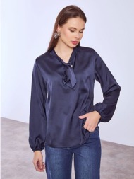 μπλούζα σατέν με δέσιμο sq8011.4863+6