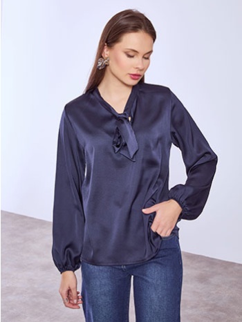 μπλούζα σατέν με δέσιμο sq8011.4863+6 σε προσφορά