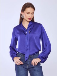 μπλούζα σατέν με δέσιμο ...