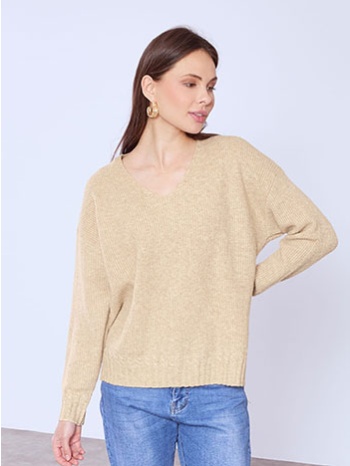 πουλόβερ ασύμμετρο με v λαιμόκοψη sq1556.4599+4 σε προσφορά