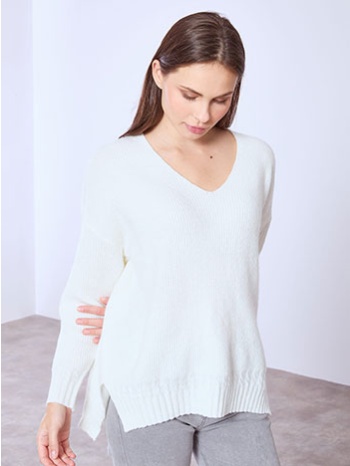 πουλόβερ ασύμμετρο με v λαιμόκοψη sq1556.4599+3 σε προσφορά