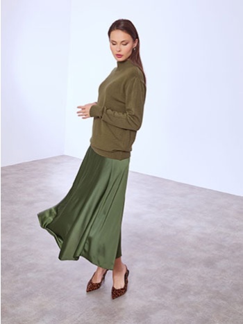 φούστα σατέν μίντι sq7584.2812+6 σε προσφορά