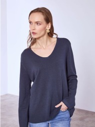 πουλόβερ με αφινίριστες λεπτομέρειες sq1042.4320+9