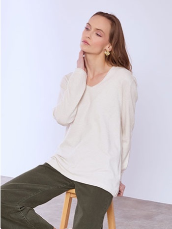 πουλόβερ με αφινίριστες λεπτομέρειες sq1042.4320+6 σε προσφορά