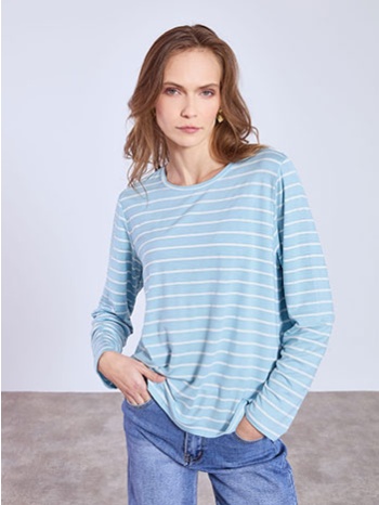 μπλούζα ριγέ με μεταλλιζέ λεπτομέρειες sq7616.4603+2 σε προσφορά