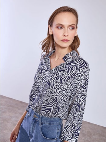 πουκάμισο με animal print sq7616.3556+2 σε προσφορά