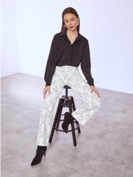 τζιν wide leg με τύπωμα ...