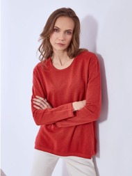 πουλόβερ με γυριστό τελείωμα sq1042.4321+3