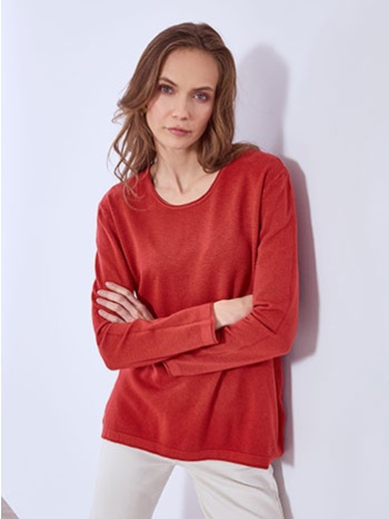 πουλόβερ με γυριστό τελείωμα sq1042.4321+3 σε προσφορά