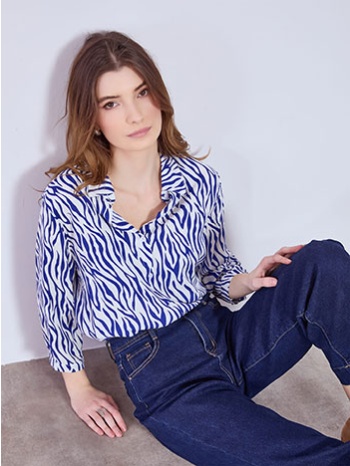 πουκάμισο με τύπωμα ζέβρα sq7616.3730+2 σε προσφορά