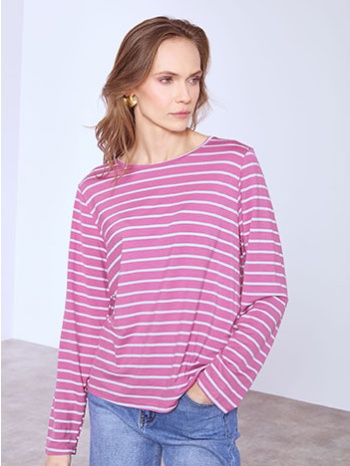 μπλούζα ριγέ με μεταλλιζέ λεπτομέρειες sq7616.4603+4 σε προσφορά