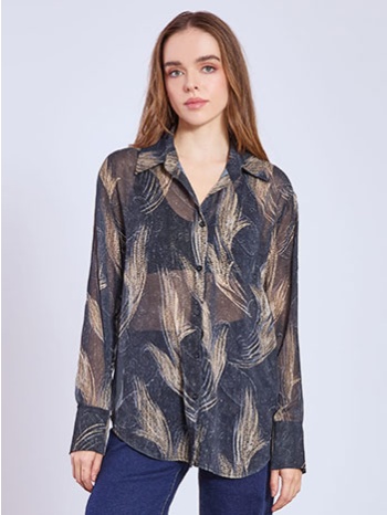 πουκάμισο εμπριμέ ημιδιάφανο sq874.3063+2 σε προσφορά