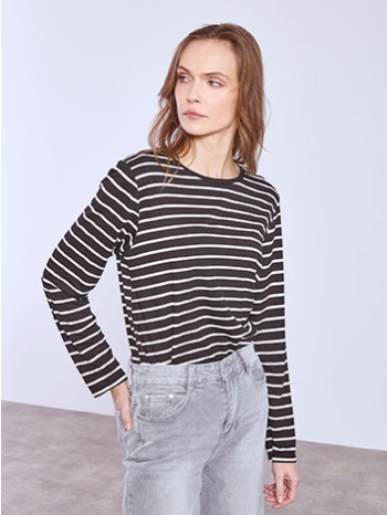 μπλούζα ριγέ με μεταλλιζέ λεπτομέρειες sq7616.4603+3 σε προσφορά