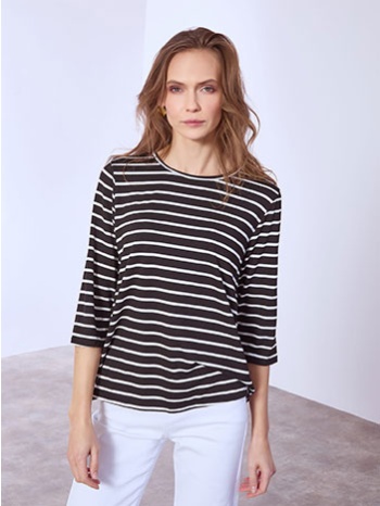 μπλούζα ριγέ με βαμβάκι sq7616.4605+1