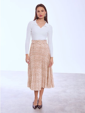 φούστα πλισέ με ζώνη sq7743.2021+2 σε προσφορά