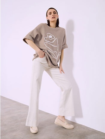 πουλόβερ κοντομάνικο με παγιέτες sq7642.4292+3 σε προσφορά