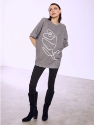 πουλόβερ κοντομάνικο με παγιέτες sq7642.4292+2