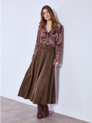 φούστα μίντι με όψη ...