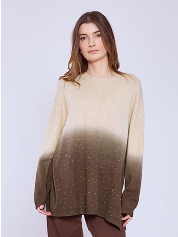 πουλόβερ μακρύ με strass sq7948.4360+1 σε προσφορά