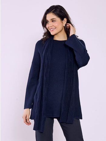 πουλόβερ με αποσπώμενο κασκόλ sq7568.4123+6 σε προσφορά