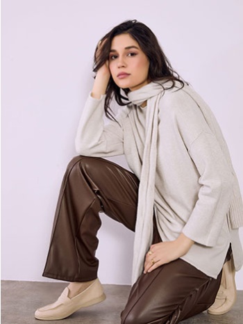 πουλόβερ με αποσπώμενο κασκόλ sq7568.4123+5 σε προσφορά