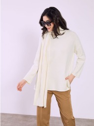 πουλόβερ με αποσπώμενο κασκόλ sq7568.4123+3