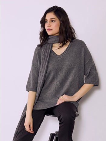 πουλόβερ με αποσπώμενο κασκόλ sq7568.4029+2 σε προσφορά