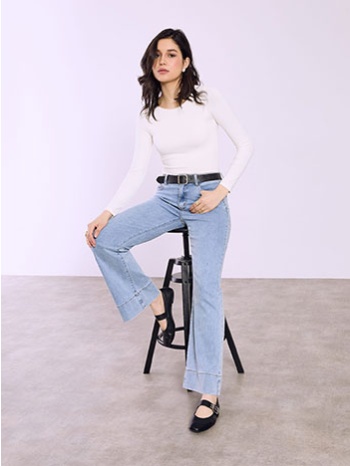 τζιν ψηλόμεσο με ζώνη sq7643.1804+1 σε προσφορά