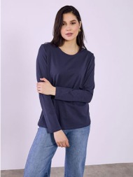 μπλούζα μονόχρωμη με ...