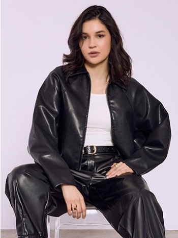 μπουφάν bomber δερματίνης sq7982.6107+1 σε προσφορά