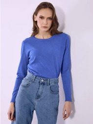 πουλόβερ μονόχρωμο με απαλή υφή sq1738.4887+12