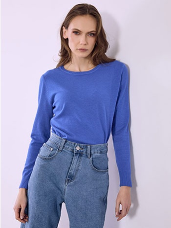 πουλόβερ μονόχρωμο με απαλή υφή sq1738.4887+12 σε προσφορά