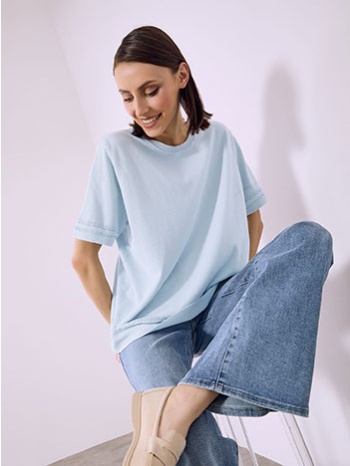 μπλούζα κοντομάνικη με βισκόζη sq7642.4185+6 σε προσφορά