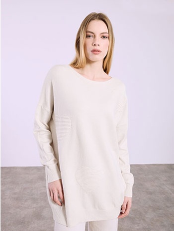 πουλόβερ με ανάγλυφες καρδιές sq7572.4611+4 σε προσφορά