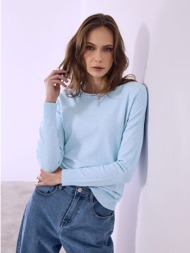 πουλόβερ μονόχρωμο με απαλή υφή sq1738.4887+8