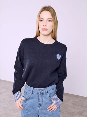 πουλόβερ με καρό λεπτομέρειες sq7589.4605+4 σε προσφορά