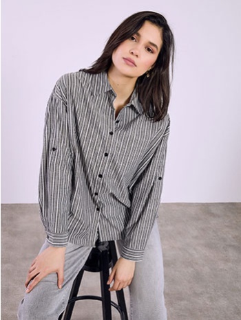 πουκάμισο βαμβακερό ριγέ sq7591.3026+2 σε προσφορά