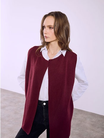 γιλέκο πλεκτό μονόχρωμο sq1738.5180+5 σε προσφορά