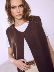 γιλέκο πλεκτό μονόχρωμο sq1738.5180+3