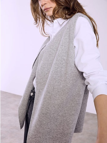 γιλέκο πλεκτό μονόχρωμο sq1738.5180+2 σε προσφορά