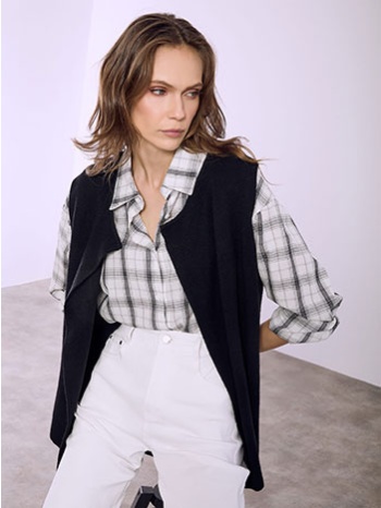 γιλέκο πλεκτό μονόχρωμο sq1738.5180+1 σε προσφορά