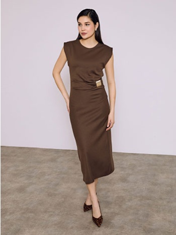 φόρεμα μίντι με διακοσμητική αγκράφα sq9844.8600+2 σε προσφορά