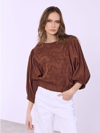 μπλούζα κεντητή με ελαστικό τελείωμα sq7830.4229+2 σε προσφορά