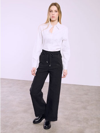 παντελόνι wide leg με denim όψη sq9844.1335+1 σε προσφορά