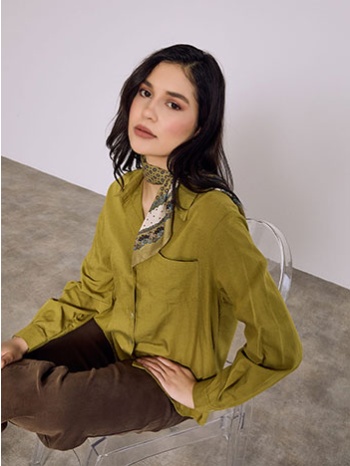 πουκάμισο ασύμμετρο με μαντήλι sq7578.3609+2 σε προσφορά